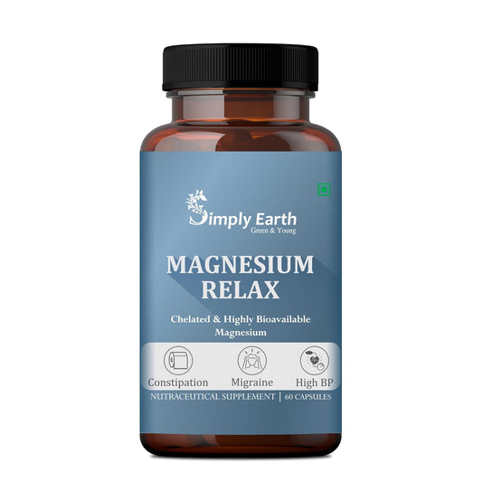 Simply Earth Magnesium Bisglycinate 1500 MG(Elemental 315) Most Bioavailable Magnesium for Sleep, Muscle, Bone & Heart Support | Supports Sleep, Recovers Muscles with Vitamin B6-60 Capsules