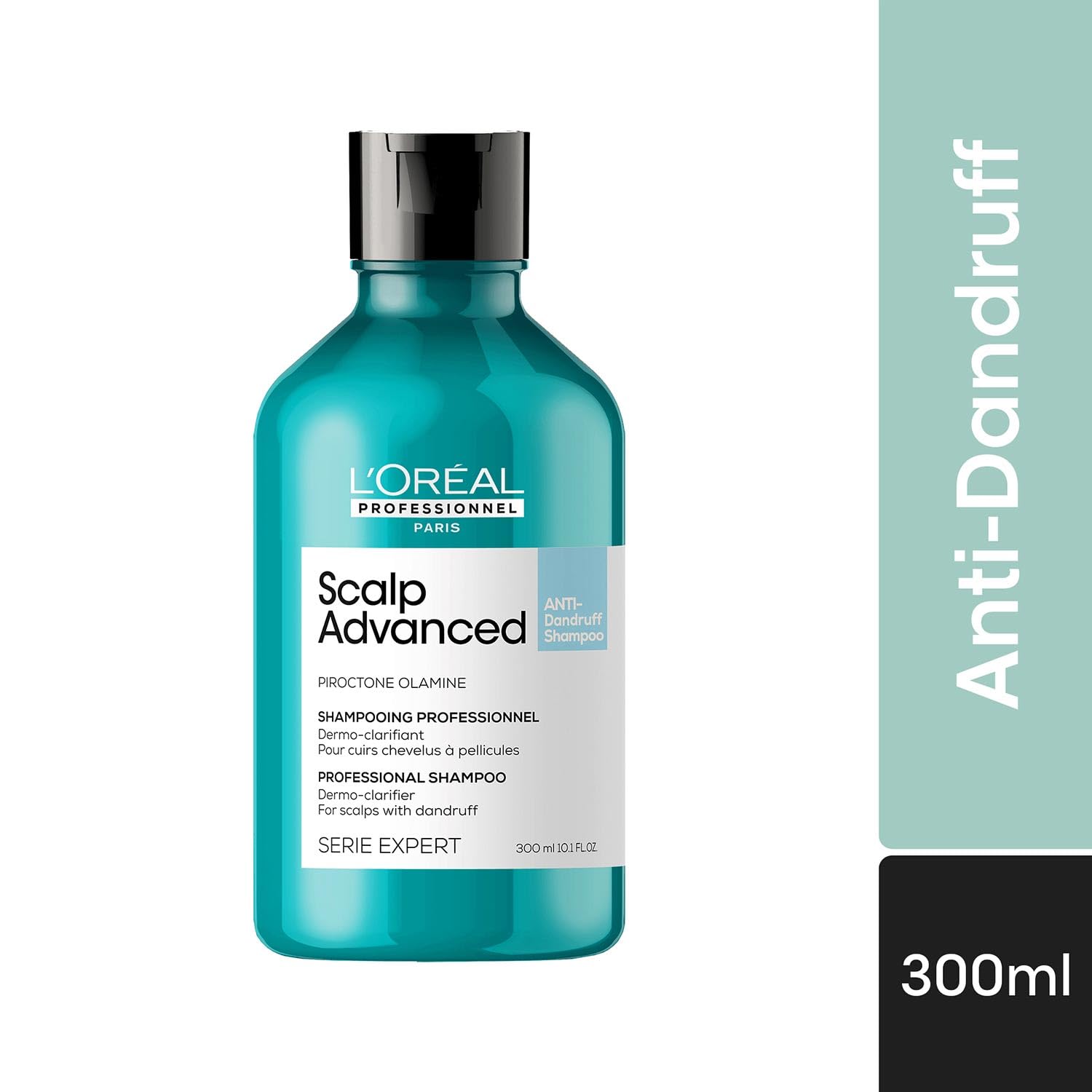L'Oreal Scalp Advanced Anti-Dandruff shampoo bottle on a white background