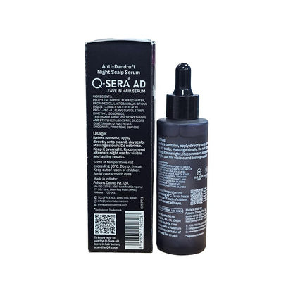 Q-SERA AD Anti-Dandruff Night Scalp Serum | Postbiotic Formula for Recurrent Dandruff & Mild-to-Moderate Seborrheic Dermatitis | 7-Day Visible Action | Leave-In, Non-Greasy | 50 ML