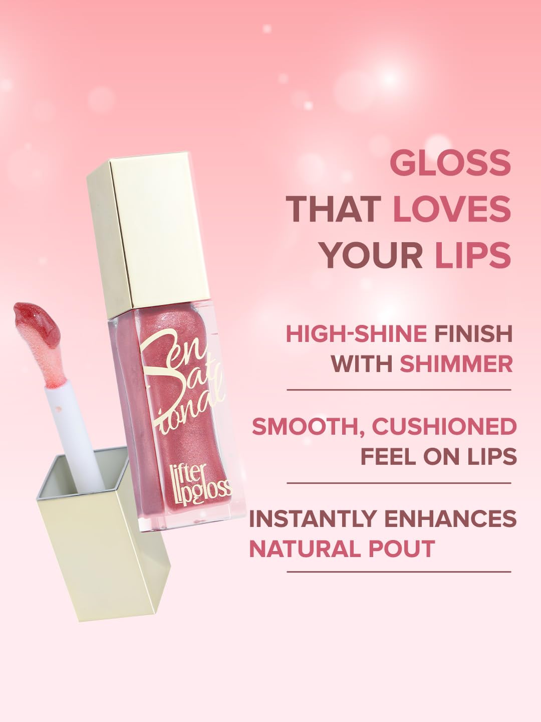 Daily Life Forever52 Sensational Lifter Lip Gloss | High-Shine, Hydrating & Non-Sticky | Infused with Hyaluronic Acid, Coconut Fruit Extract & Castor Seed Oil | Fuller, Smooth, Radiant Lips (Amber Melt 03, 7.5g)