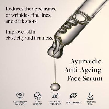 Sadhev Ayurvedic Anti-Ageing Face Serum With Goodness OF Bakuchiol And Naturally Derived Retinol for Reducing Wrinkles, Fine lines And Dark Spots