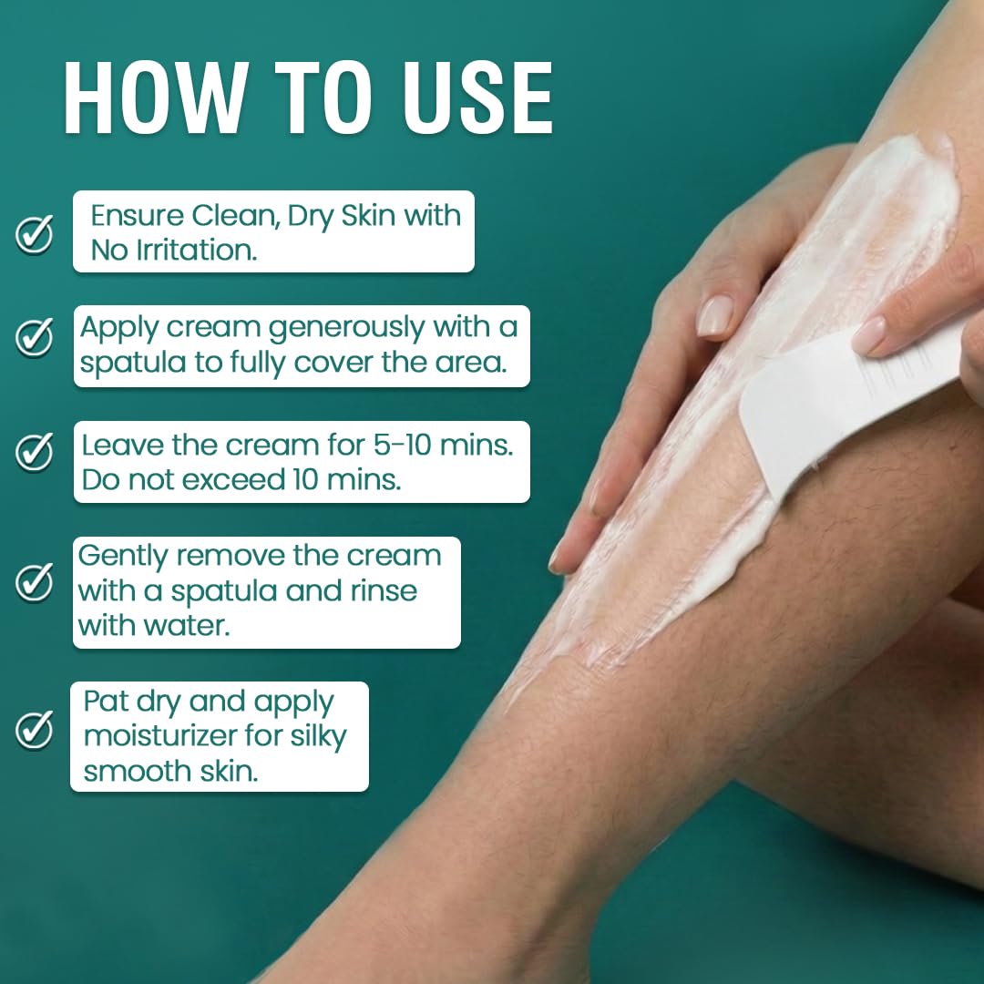 Glamveda Hair Removal Cream for Women for Sensitive Skin | Shea Butter & Aloe Vera Formula | Gentle & Painless Hair Removal for Legs, Arms & Underarms | 120g