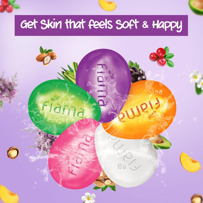 Fiama Gel Bar Celebration Pack with 5 unique Gel Bars, 125g (Buy 4 get 1 Free)