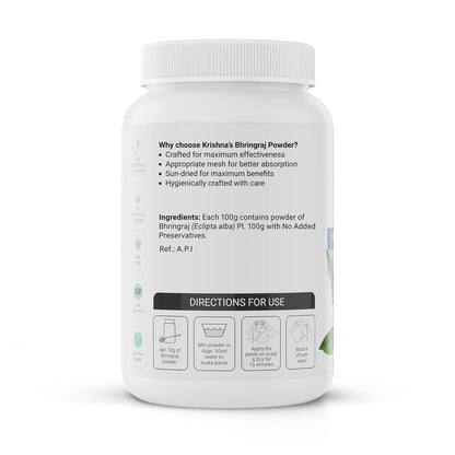 Krishna's Bhringraj Powder - 100 g | Preservative Free | Good for Hair Pack and Oil