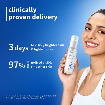 Plum 3% Niacinamide & Rice Water Face Toner | With Rice Ferment Extract | Alcohol-Free Toner | Tightens pores, Brightens Skin | Smoothens Skin | Fragrance-Free | 80 ml