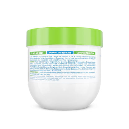 Mamaearth Baby Rich Moisturizing Cream With Almond Oil & Shea Butter For Dry Skin | For Face & Body | 24-Hour Moisturization | Nourishes & Softens Skin | 200 g