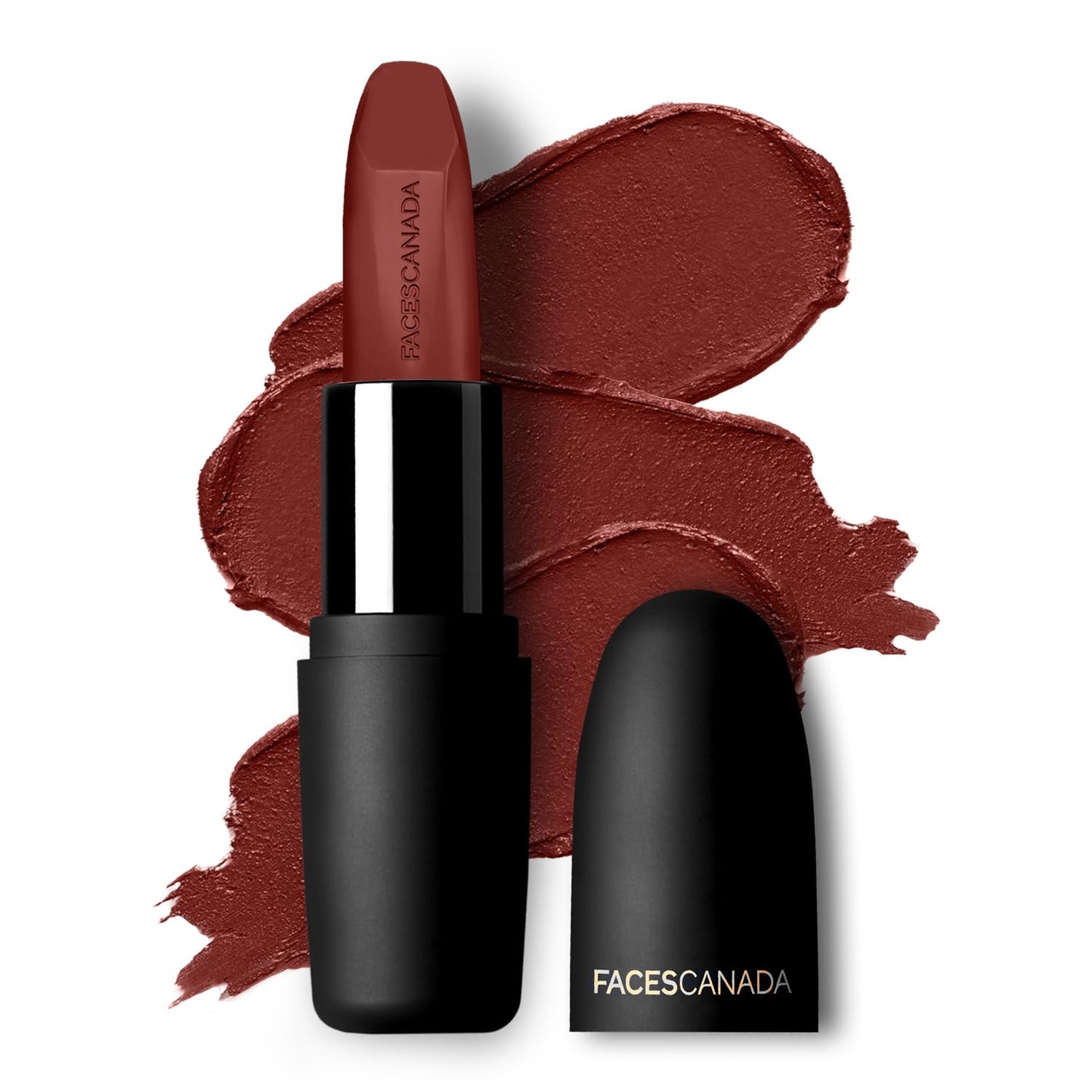 FACES CANADA Weightless Matte Lipstick - Royal Maroon 16 (Maroon), 4.5g | Highly Pigmented Lip Color | Smooth One Stroke Glide | Moisturizes & Hydrates Lips | Vitamin E, Jojoba & Almond Oil Enriched