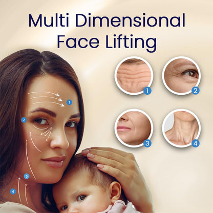 Bio-Essence Bio-Vlift 4V Face Lifting Cream, Firming, Tightening, Double Chin Firming, Hyaluronic Acid, Fermented Rice, Niacinamide, Face Moisturizer for Women, Ideal for All Skin Types, Anti Ageing, 45g