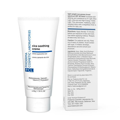 FCL Cica Soothing Creme for Soothing and Calming Sensitive and Irritated Skin 50gm