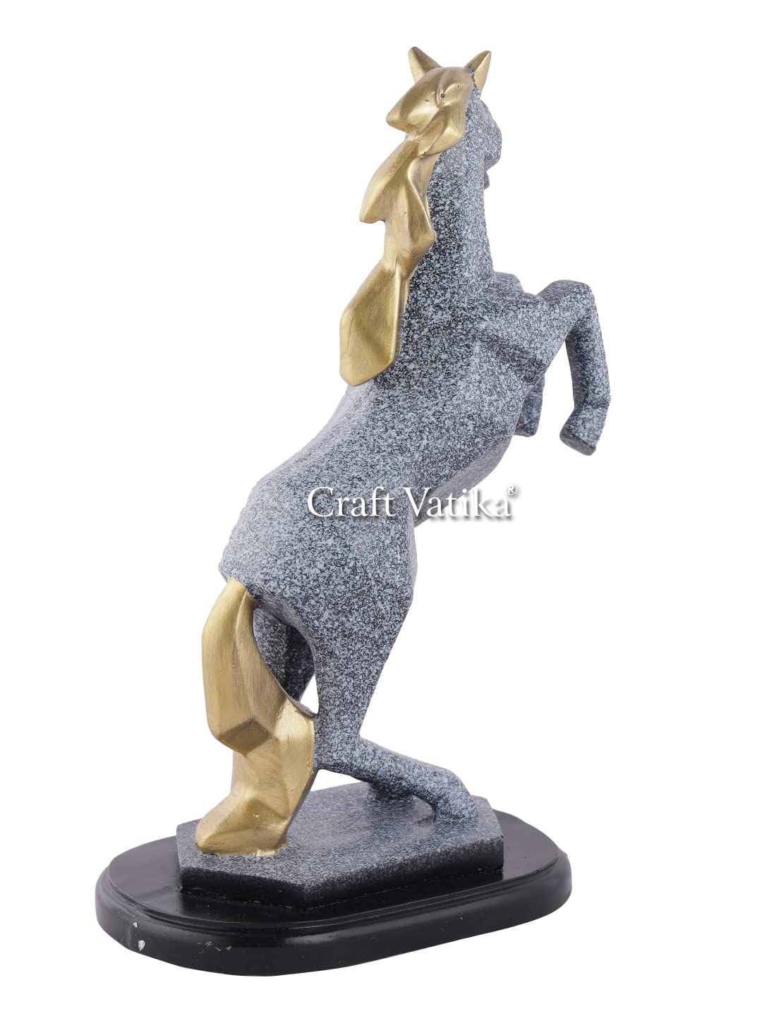 Horse with Uplifted Legs Standing Showpiece Statue for Home Decor Office Living Room Decoration Gift Item (Inches), Resin