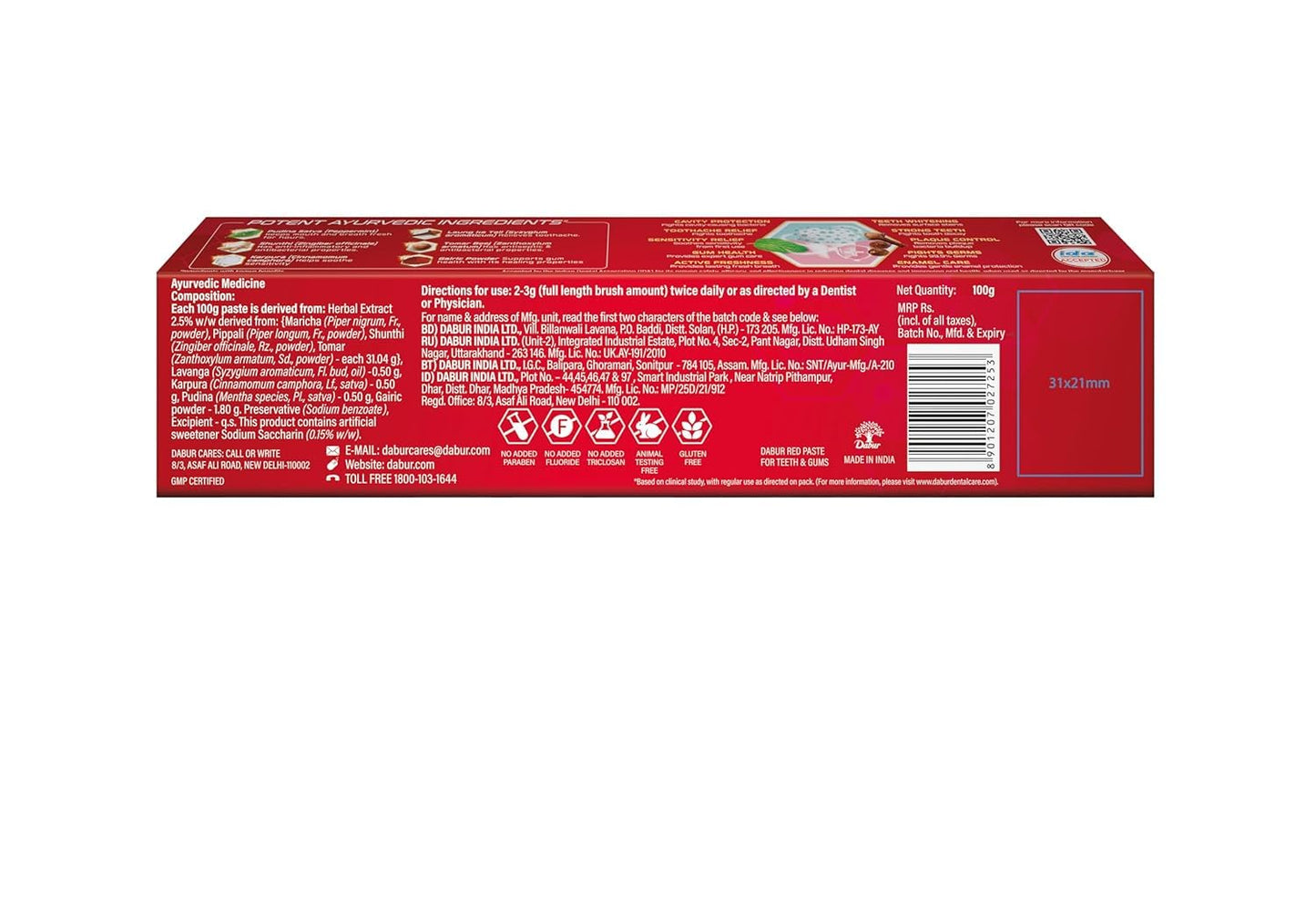 Dabur Red Ayurvedic Paste - 100 g