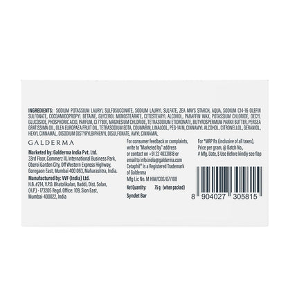 Cetaphil Baby Mild Cleansing Bar for Newborns & Babies 75 gm | With Shea Butter, Avocado Oil & Olive Oil | Gentle, Hypoallergenic, Pediatrician Recommended | Dry & Sensitive Skin