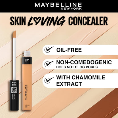 Maybelline New York Fit Me Concealer, Oil free Liquid conceals dark circles, redness, flaws, and blemishes. Fit Me suits oily skin & dry skin - Honey|6.8ml