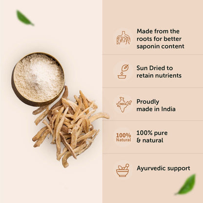 Neuherbs Safed Musli Root Powder - 100 GM | Ayurvedic Support for Vitality & Performance | Herbal Supplement | Support Strength & Stamina Booster