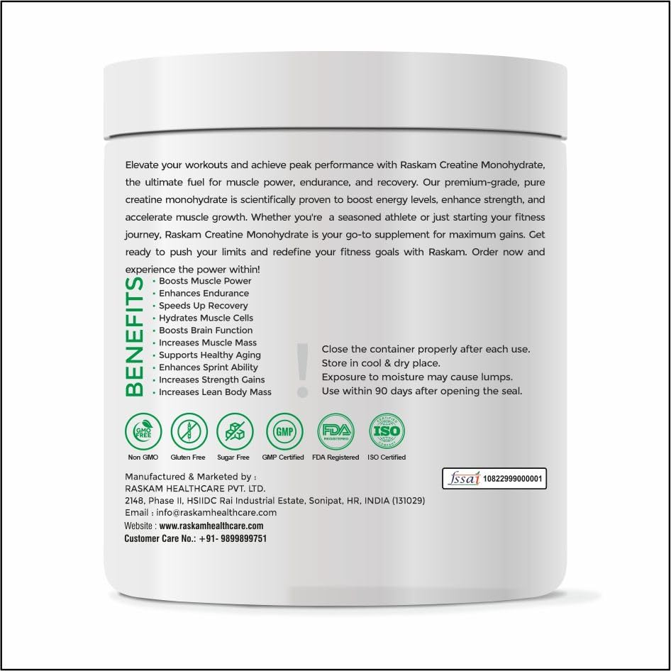 Back label of a supplement container with text and icons on a white background