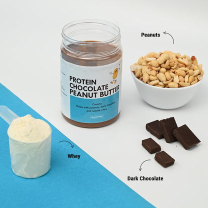 ANAVRIN Chocolate Peanut Butter with Whey, 400gm | High Protein Creamy Butter | No Added Sugar | 100% Roasted Peanuts Healthy Spread | Rich in Vitamin E, Magnesium & Potassium | Gluten Free