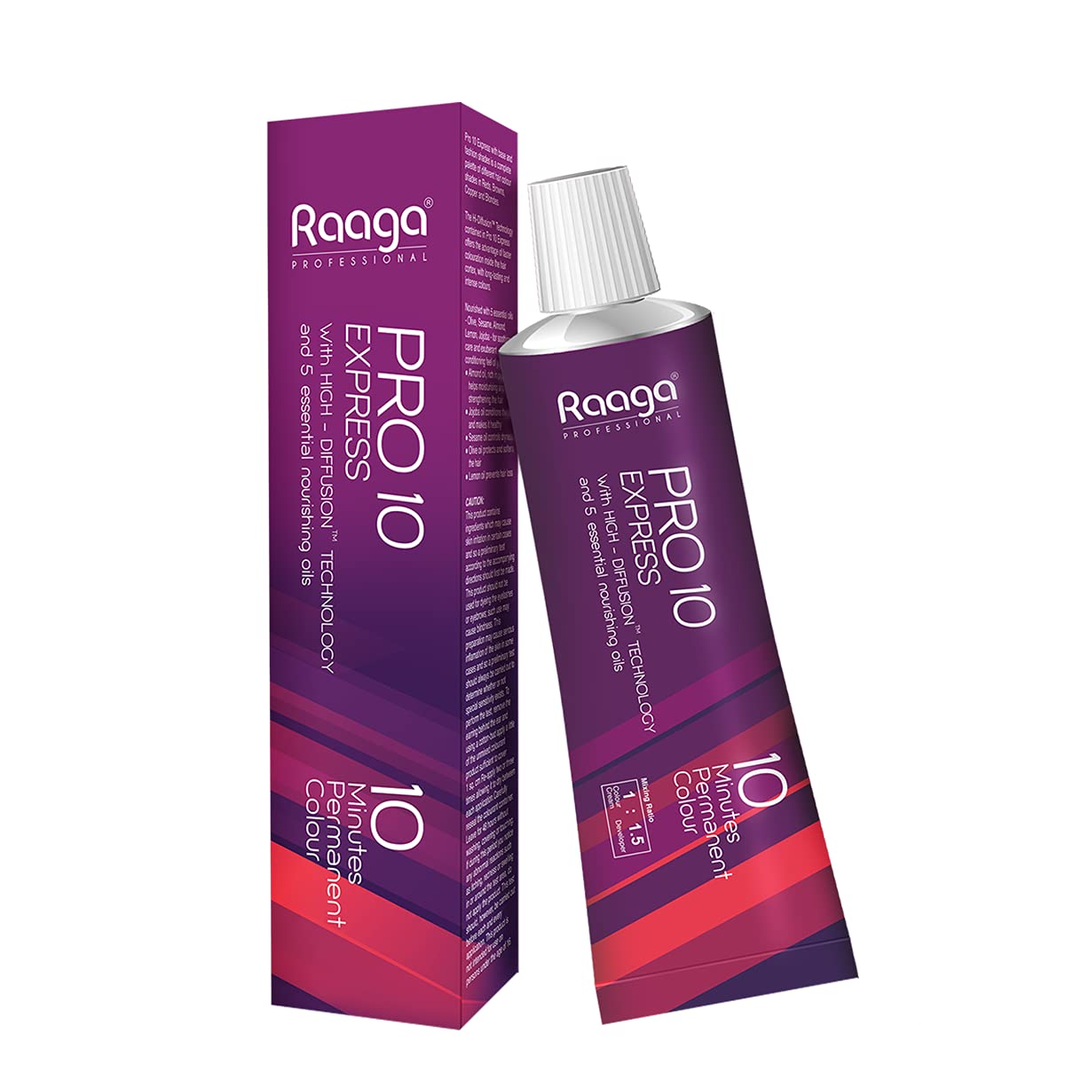 Raaga Professional Pro10 Hair Color, Light Brown Mahogany Reflect (Shade 5.5), 90g – Ammonia-Free, Rich Color, Long-Lasting Shine