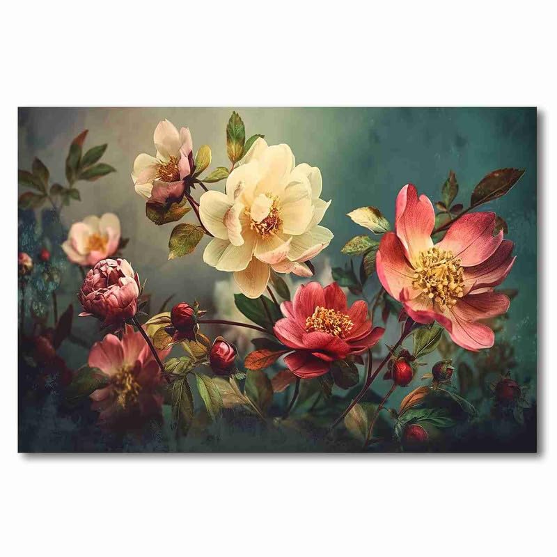 Unframed Rolled Art Print||Abstract Floral Art Canvas Wall Art Print for Home Décor And Office||Unframed canvas Painting For Wall decor||Home wall and Office Interior CR-123