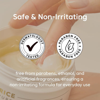 THANKYOU FARMER Rice Pure Gel & Cream (80ml) 2-In-1 Moisturizer With Blend Of Soothing Gel, Hydrating, Nourishing Cream for Dry & Sensitive Skin with Rice Extract, Ceramide & Niacinamide | Korean Daily Face Moisturizer