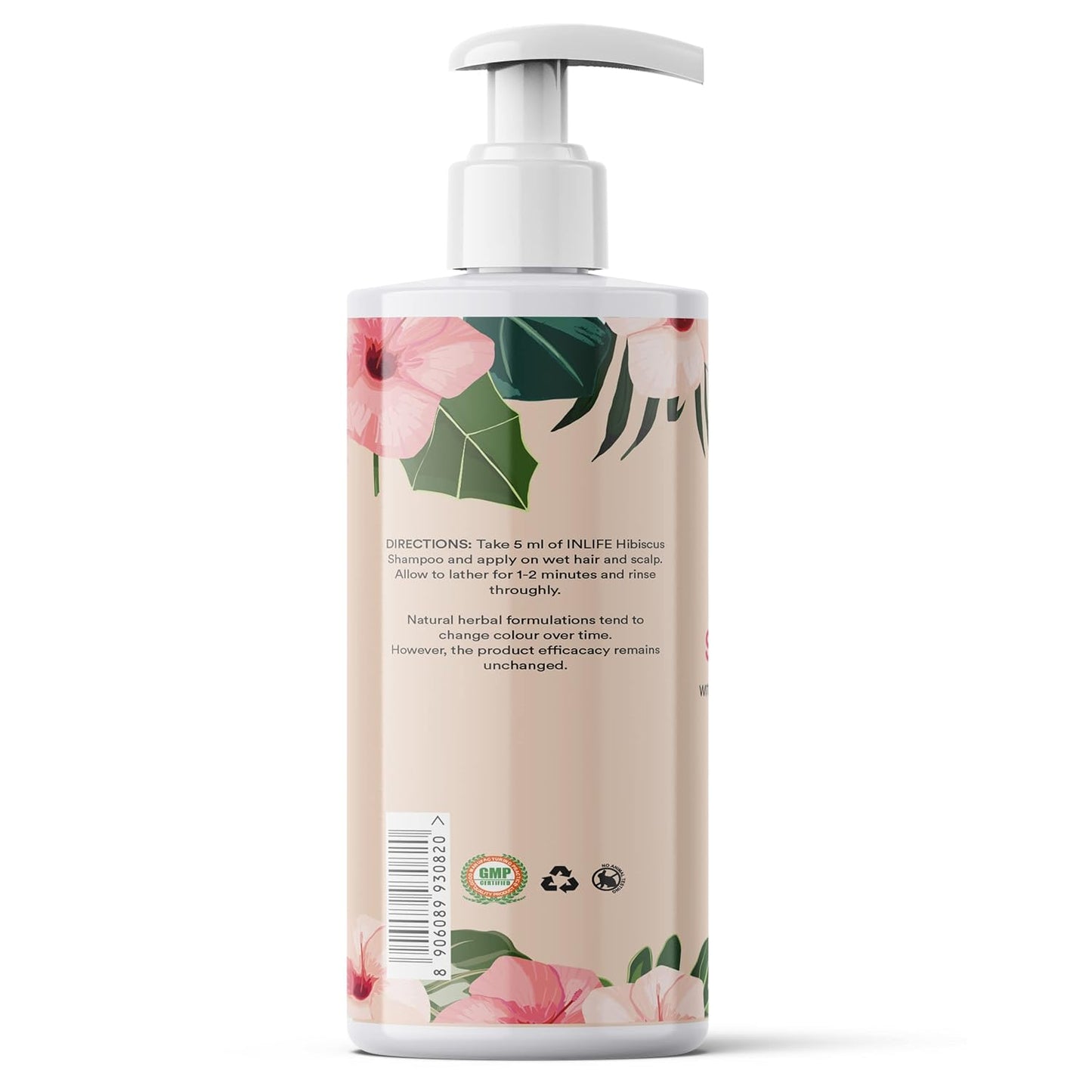 INLIFE Hibiscus Shampoo | Ayurvedic Natural | with Jojoba Oil & Hydrolyzed Wheat Protein | Dry and Frizzy Hair | Paraben & Sulphate Free | Women Men - 250ml (Pack of 1, 250)