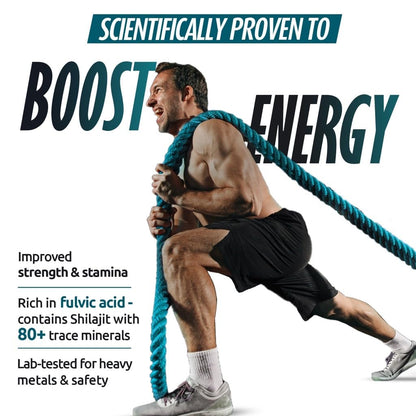 Zandu Shilajit Cool Rush Caps 60N: The 1st Ever Himalayan Shilajit with heat balancing ingredients | All Season Energy | Boost Strength & Stamina | Rich in fulvic acid