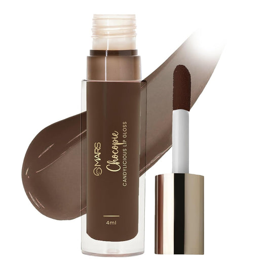 MARS Candylicious Sheer Lip Gloss for Women | Hydrating & High Shine | Lightweight | Non-Sticky | Enriched with Vitamin-E, Hyaluronic Acid & Avocado Ester (4.0ml) (06-CHOCOPIE)