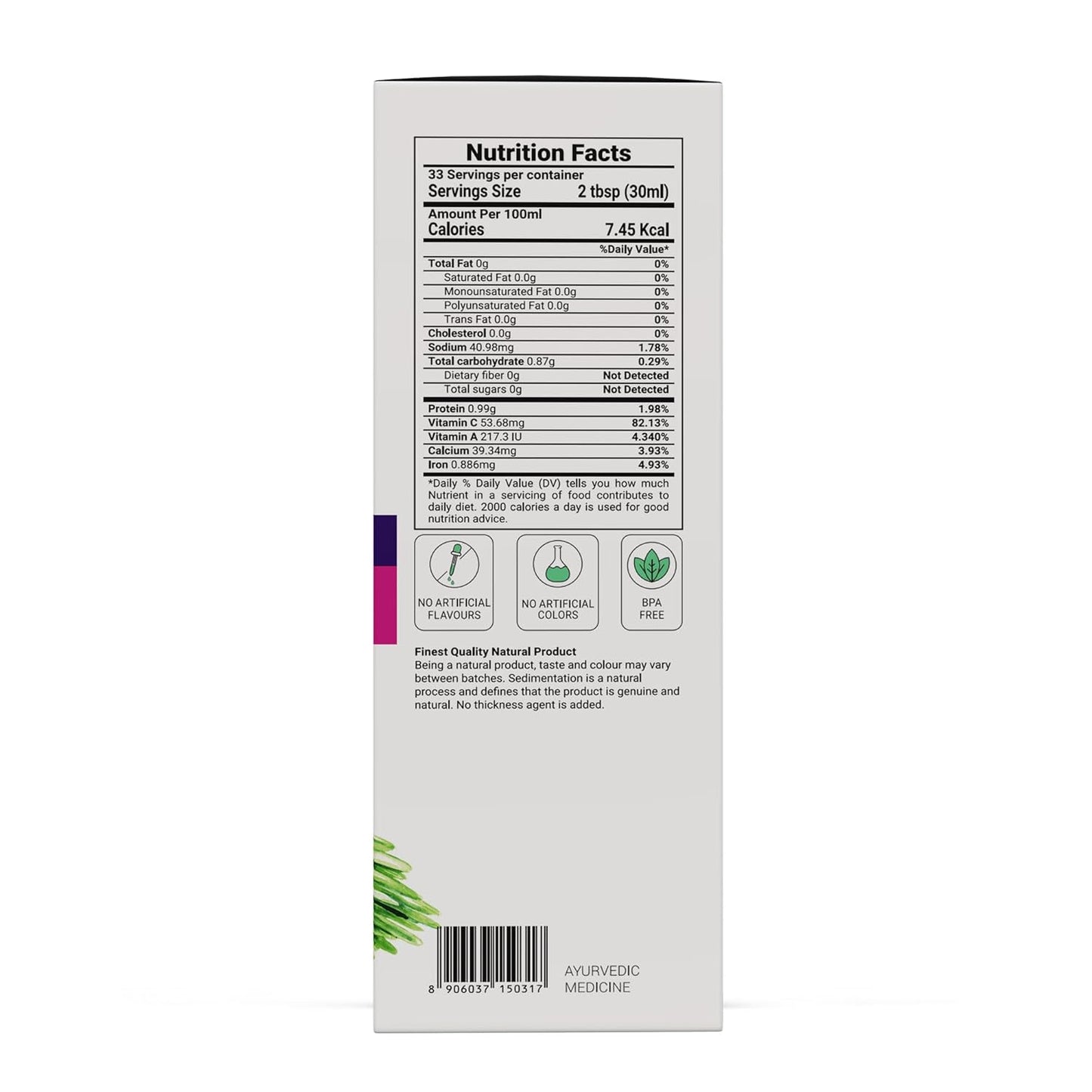 Krishna's Wheatgrass Juice - 1000 ML | Wheat Grass juice 9th day picked wheatgrass leaves | Pure, Natural and Ayurvedic Juice