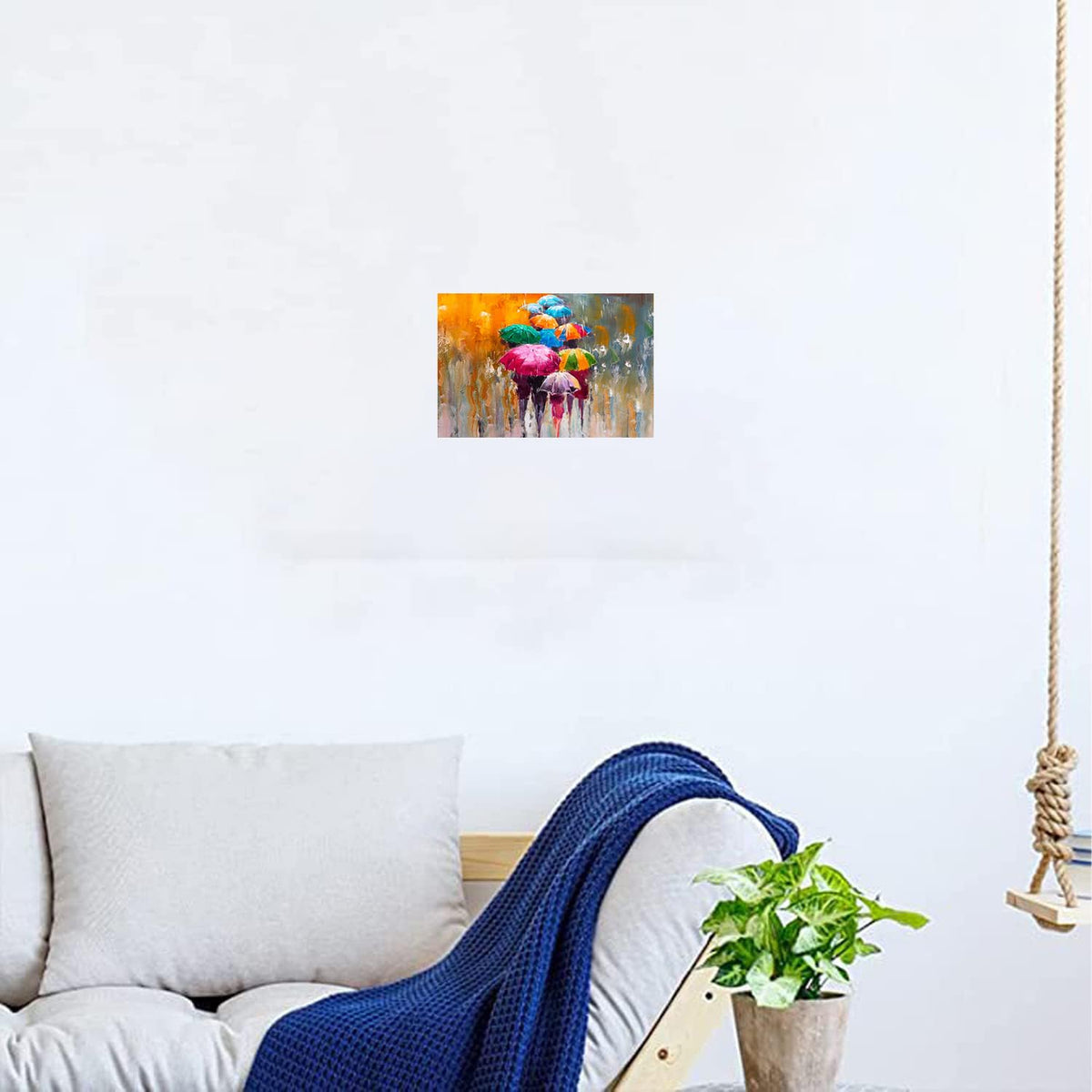 Umbrella Paintings for Living room, Umbrella Poster Big Size with Sparkle Coated Lamination - 2776 (Self Adhesive) 18x24 Inch