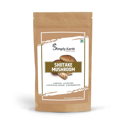 Simply Earth Shiitake Mushroom Extract Powder Supports Healthy Cholesterol & Helps BP Levels | for Immunity, Heart health | 100 GM