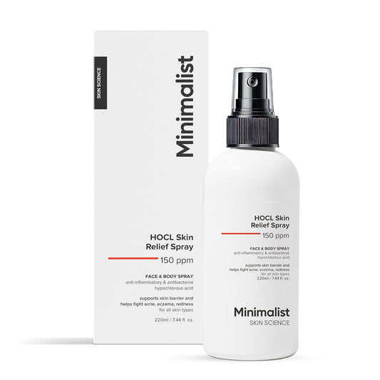 Minimalist Anti-Acne HOCL Face & Body Spray For Skin Relief | Soothing & Repairing Toner for Skin Barrier Support | Quick Relief from Acne Flare, Eczema & Redness with Hypochlorous Acid | Refreshing & Odor-Control | 220 ml