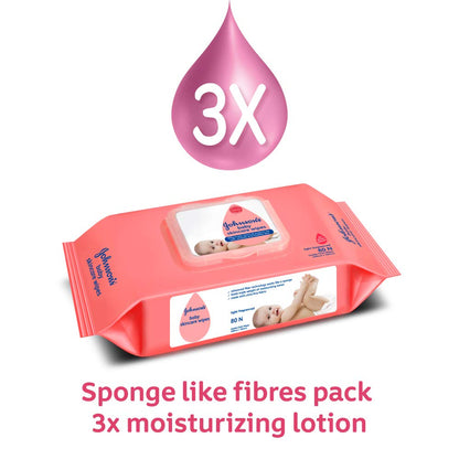 Johnson's Baby Wipes (80 wet wipes)