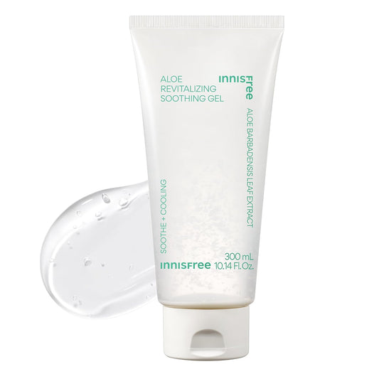 Innisfree Aloe Vera Revital Soothing Multipurpose Gel with Jeju Aloe Vera Extract 300ml For Face, Body & Hair |Glowing & Soothing Skin |All Skin Types