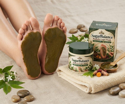 Sugar Balance Padtala Lepa Foot Mask | Herbal Ayurvedic Foot Paste for Traditional Wellness Routine | Supports Healthy Sugar Metabolism | Easy-Apply Foot Care Formula