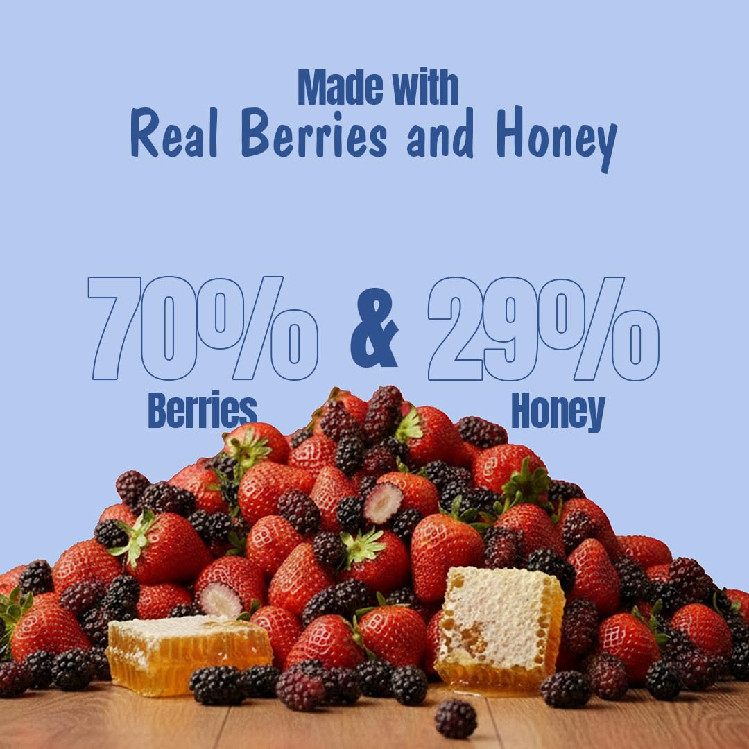 Eatopia Mixed Berry Honey Jam, 70% Berries, Pack Of 1 (240g)
