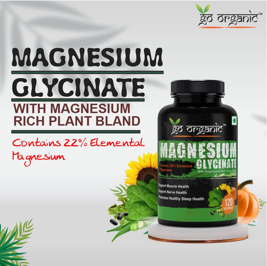 Go Organic vitamin d3 k2 as MK7 and Calcium Magnesium Zinc Vegetarian capsule, 120 Nos Each (VTC+MTVW)