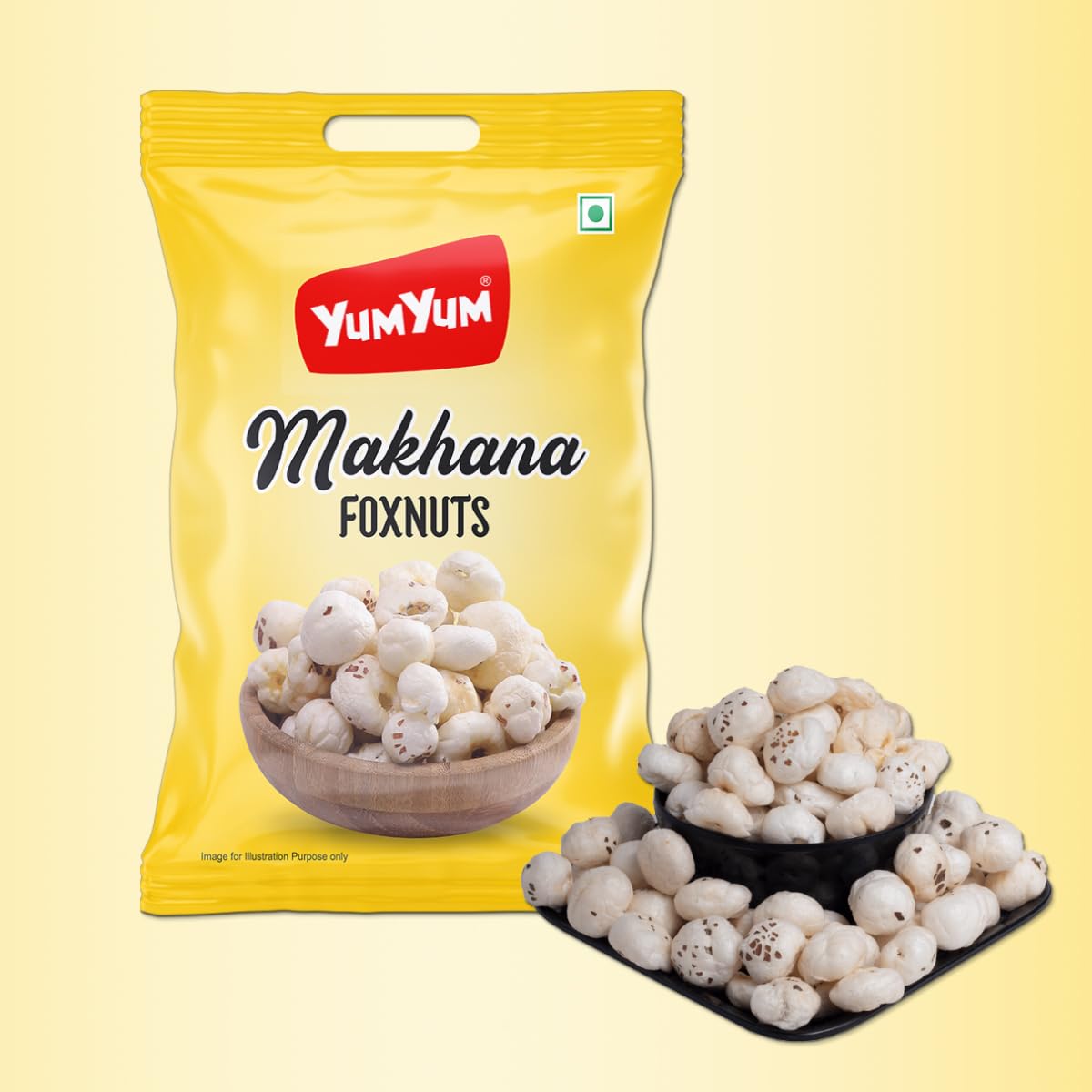 Yum Yum High Protein Makhana (Foxnut) 200 g, Phool Makhana for Prasadam, Healthy Snacking, Fasting