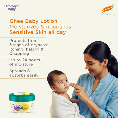 Himalaya Baby Cream with Pure Cow Ghee & pH5.5 (50ml)| Moisturizes & nourishes Skin All Day Long | for Dry and Sensitive Skin