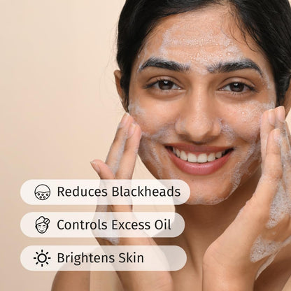 Vilvah Milk Powder Face Wash | Rice Powder Cleanser for Deep Cleansing & Gentle Exfoliation | Brightens, Hydrates & Evens Skin Tone | Strengthens Barrier & Balances Skin pH | For Normal to Oily Skin | 50 g