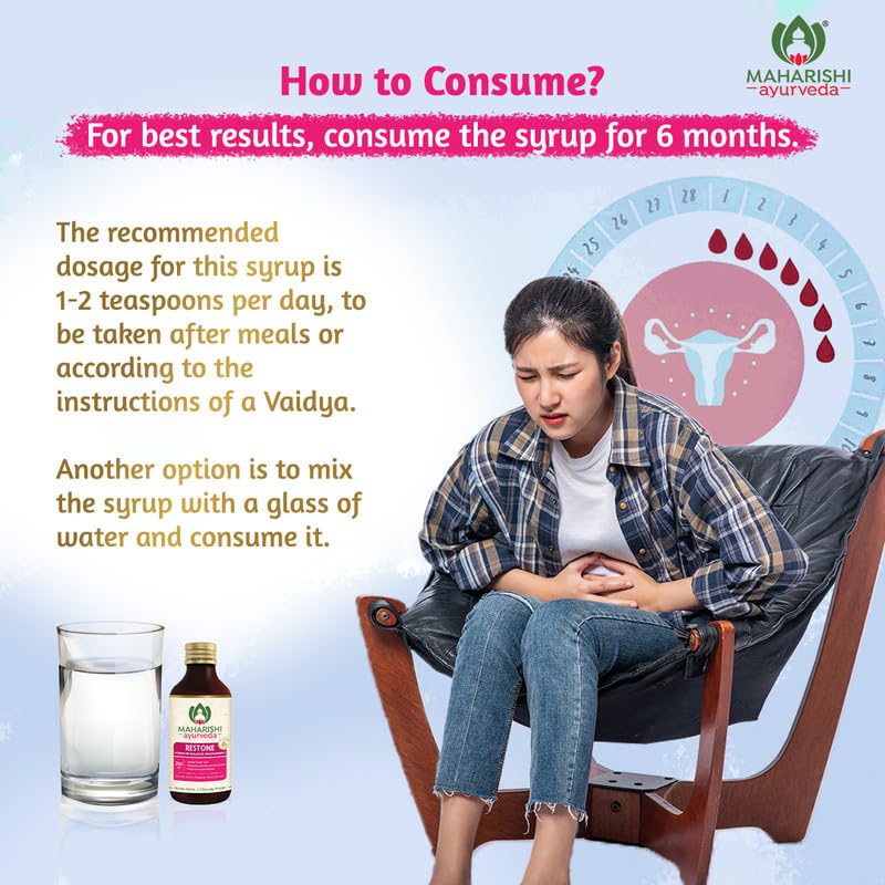 Zephivo Maharishi Ayurveda Restone Syrup - Natural Supplement for Women with 15+ Herbs | Ideal for Women's Health and Wellness | Synergistic Combination of Time-tested Herbs - 200 ml
