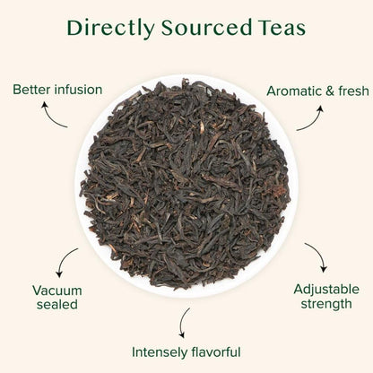 VAHDAM, Assam Black Tea Leaves (500 g) 250+ Cups | High Caffeine, Non-GMO, Gluten-Free | STRONG, MALTY & RICH | Pure Unblended Single Origin Black Loose Leaf Tea | Vacuum Sealed