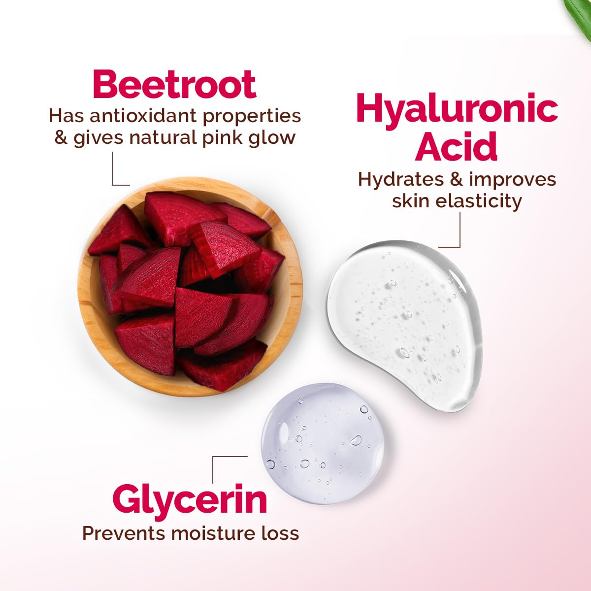 Mamaearth Beetroot Hydraful Light Moisturizing Cream with Beetroot & Hyaluronic Acid | For Hydrated Pink Glow | For Face, Hand & Body | 24-H Moisturization | Quick Absorbing | Non-Greasy | Soft Moisturizer | 200 g