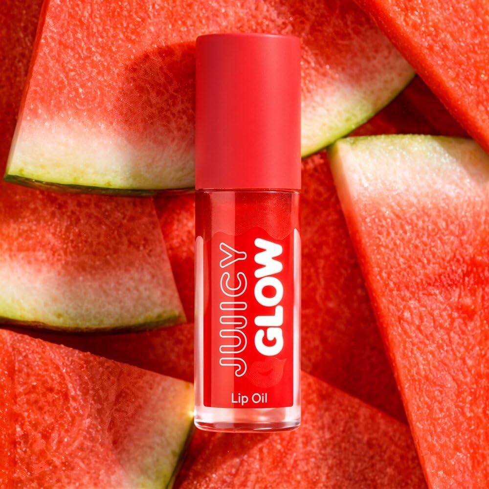 Daily Life Forever52 Juicy Glow Lip Oil – Hydrating Tinted Lip Gloss, Plumping & Nourishing Formula | Non-Sticky, High Shine Gloss | Sheer Juicy Tint for Soft Lips (Sour Watermelon-03, Juicy Lip Glow) | Hydrating Lip Oil