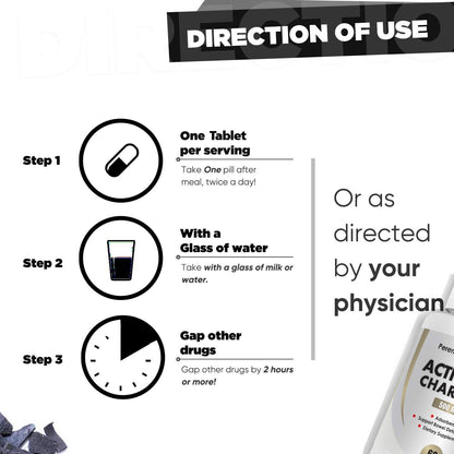 Activated Charcoal - 500Mg (60 Tablets)