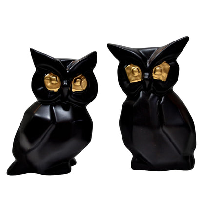 Owl Couple Showpiece Statue for Good Luck, Home Decoration Items for Living Room, Owl for Office Desk Good Luck Fengshui Ceramic Items, Centre Table Decor, Wedding Valentine's Day Gift