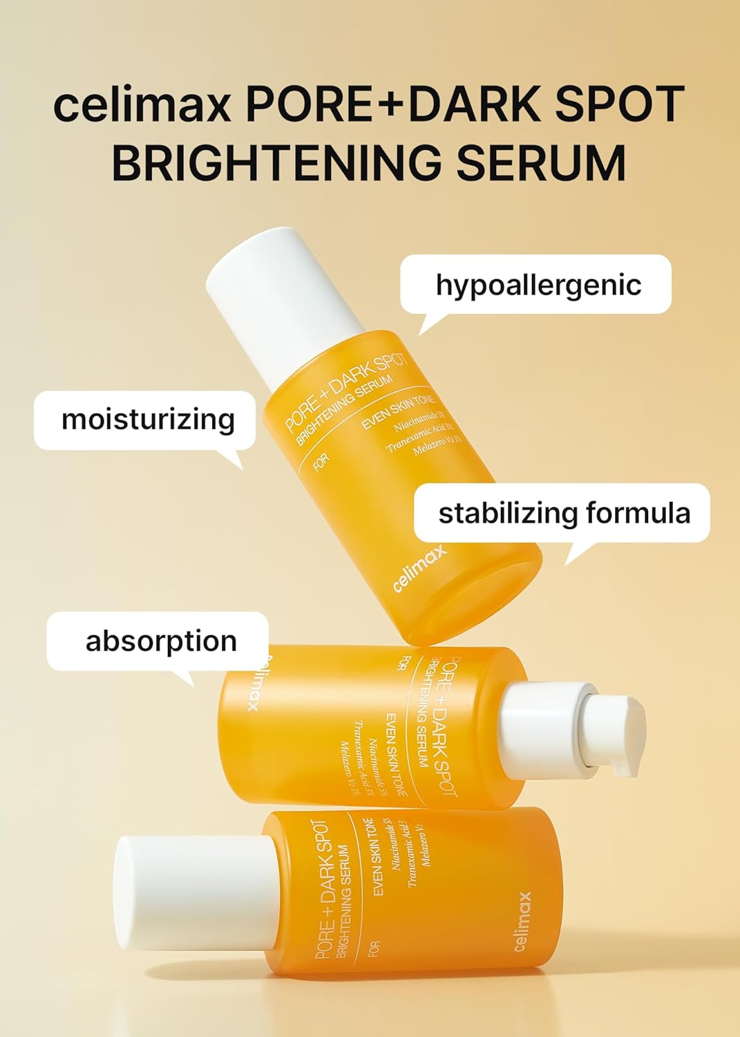celimax Pore+Dark Spot Brightening Serum 30ml | Gel-like Serum for Enlarged Pores with Niacinamide, Pore Minimizer, Non-Irritating, Hydrating, For Sensitive Skin