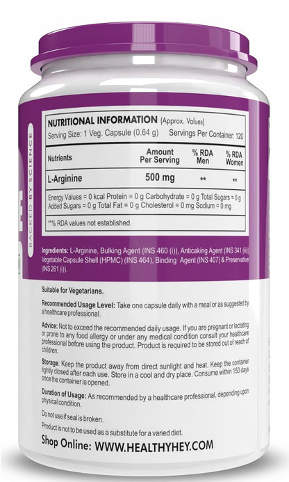 Supplement container with nutritional information label on a white background