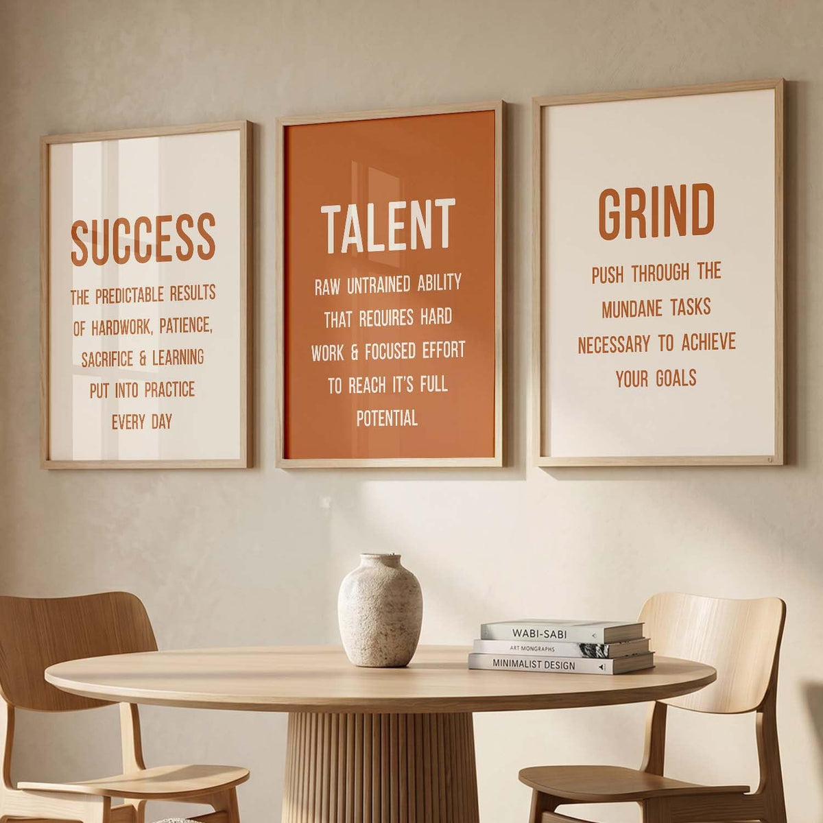 Motivational Wall Art Poster With Frame Home Decor Wall Painting For Living Room Office Bedroom engineered wood Set of 3 (13X17 inch)