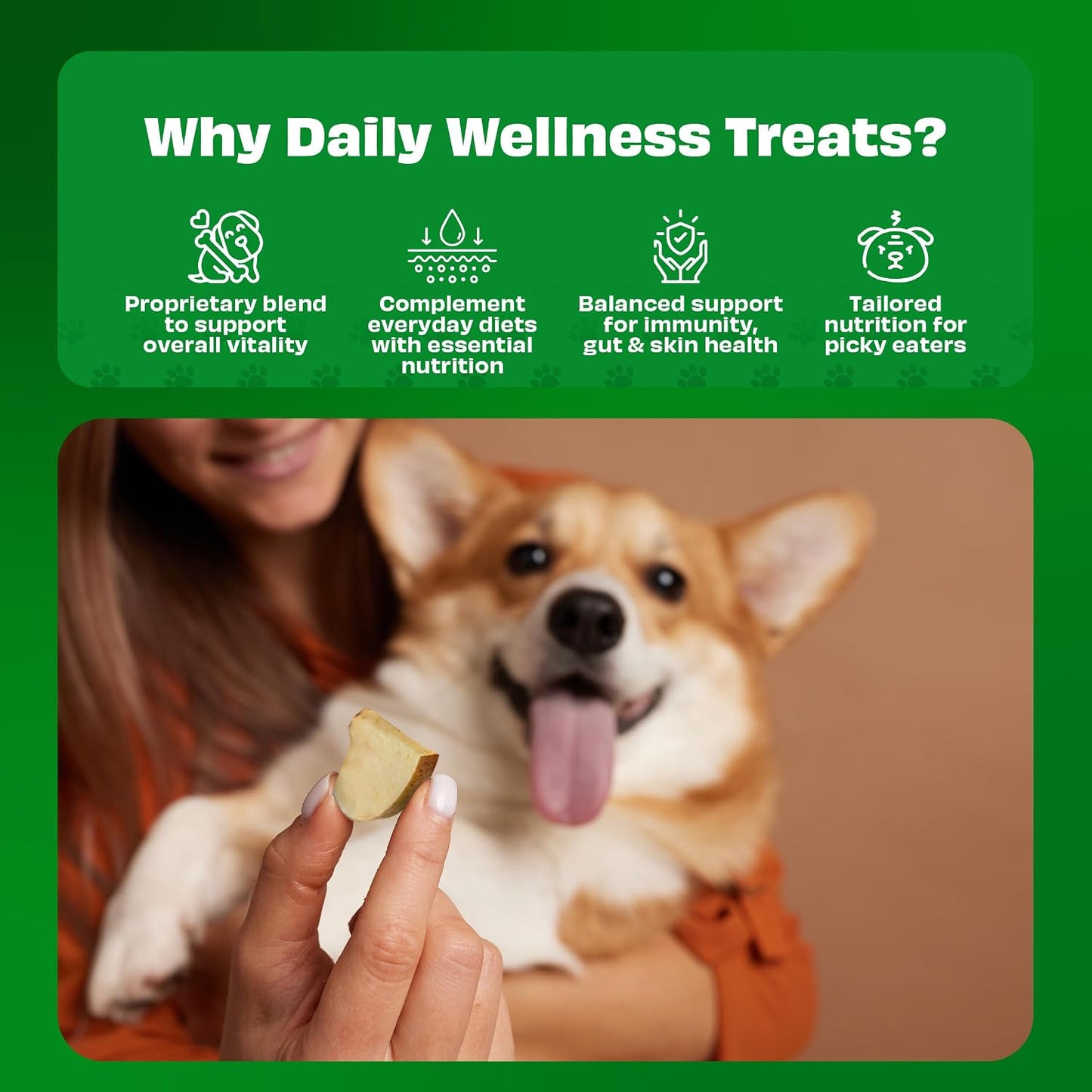 Pawfect Nature's Munch Freeze-Dried Delish Fresh Apple Treats for Dogs | Hypoallergenic Dog Treats, Grain-Free | Healthy Dog Treats (40g)