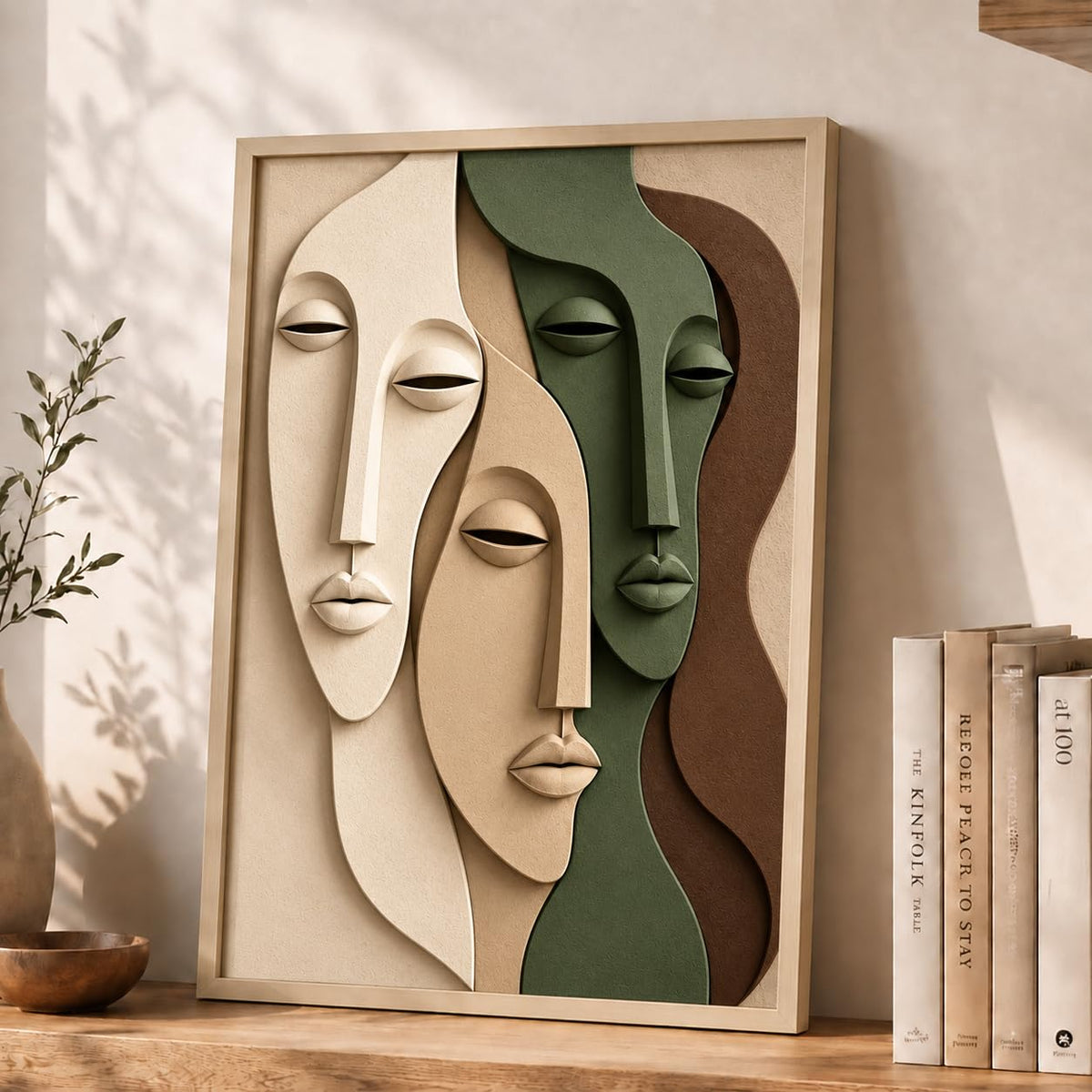 Botanical Woman Face Art - 7 | 16x24