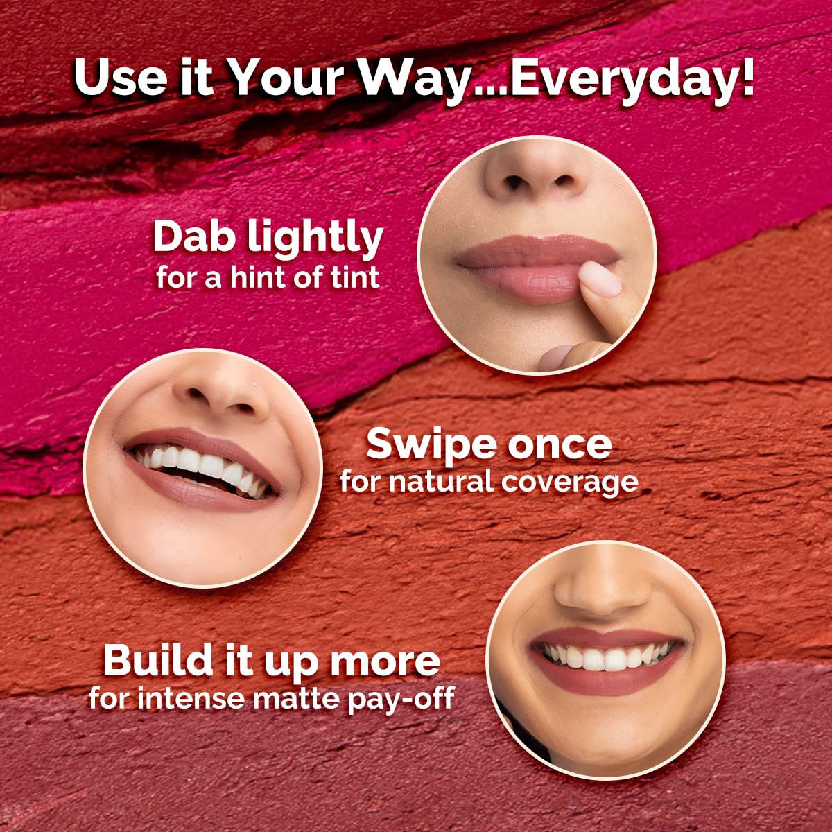 Mamaearth Moisture Matte Longstay Mini Lipstick with Avocado Oil & Vitamin E for 12 Hour Long Stay- 09 Espresso Brown- 0.7 g